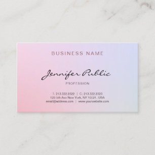 Elegant modern handgeschreven script, kleurrijke p visitekaartje