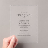 Elegant, modern, handschrift, bruiloft acryl uitnodigingen (Insitu (Draagbaar))