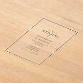 Elegant, modern, handschrift, bruiloft acryl uitnodigingen (Laagn)