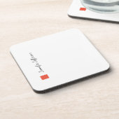 Elegant modern handschrift in Professional Bier Onderzetter (Linkerzijde)