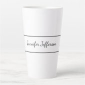 Elegant modern handschrift in Professional Latte Mok (Voorkant)