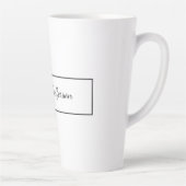 Elegant modern handschrift in Professional Latte Mok (Rechts)