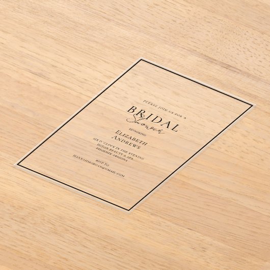 Elegant, modern, handschrift, Vrijgezellenfeest Acryl Uitnodigingen (Laagn)