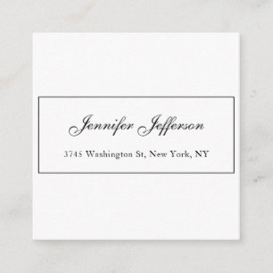 Elegant Modern Handwriting Eenvoudig Professioneel Informatiekaartje