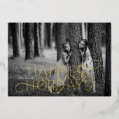 Elegant Modern Happiest Feestdagen 2 foto (Voorkant)