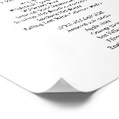 Elegant Modern Heart Script Bar Menu Poster (Hoek)