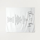 Elegant Modern Heart Script Bar Menu Wandkleed (Voorkant (horizontaal))