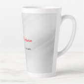 Elegant modern, hedendaags stijlgrijs rood latte mok (Rechts)