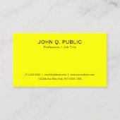 Elegant modern, helder, schitterend neongeel visitekaartje (Voorkant)