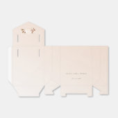 Elegant Modern Herfst Blush Greenery Floral Weddin Bedankdoosjes (Uitgevouwen)