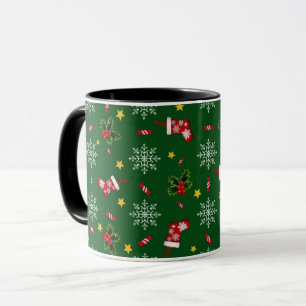 Elegant modern Holly laat Schattigee winterkerst a Mok