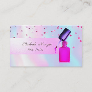 Elegant modern, holografisch, Confetti, nagelPools Visitekaartje