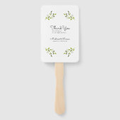 Elegant modern huwelijk. Dank je. Handwaaier (Achterkant)