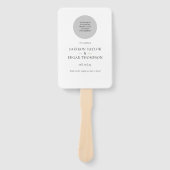 Elegant Modern Huwelijkslogo Programma Handwaaier (Voorkant)