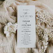 Elegant modern huwelijksprogramma programma