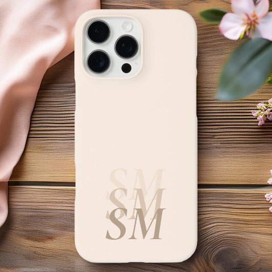 Elegant modern Initiaal monogram Case-Mate iPhone Case