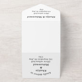 Elegant modern islamitisch GOLD EN WITTE bruiloft All In One Uitnodiging (Buitenkant)