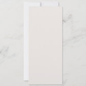 Elegant Modern Ivoor Kalligrafie Bruiloft Menu Kaart (Achterkant)