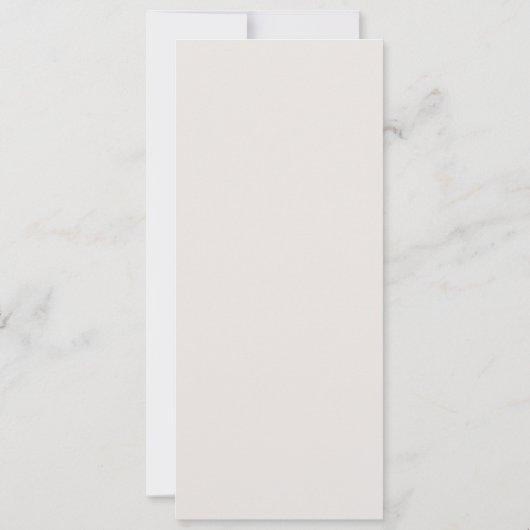 Elegant Modern Ivoor Kalligrafie Bruiloft Menu Kaart (Achterkant)