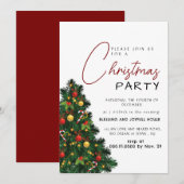 Elegant Modern Joy Christmas Party Kaart (Voorkant / Achterkant)