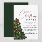 Elegant Modern Joy Christmas Party Kaart (Voorkant / Achterkant)