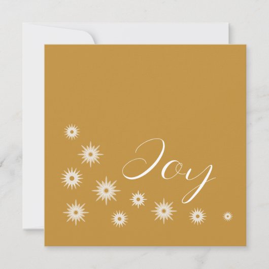 Elegant modern Joy Gold Star-ziektebewijs Feestdagenkaart (Voorkant)