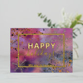 Elegant Modern kalligrafie script Fijne Feestdagen (Staand Voorkant)