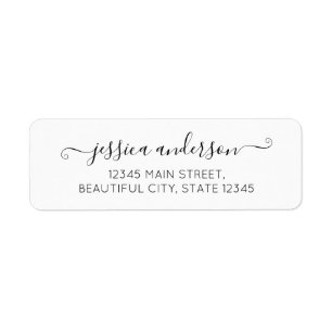 Elegant modern kalligrafie script zwart grijs etiket