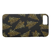 Elegant modern kerstboompatroon zwart goud Case-Mate iPhone case (Achterkant (Horizontaal))
