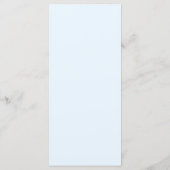Elegant Modern Klassiek Ijsblauw Winter Bruiloft Menu (Achterkant)