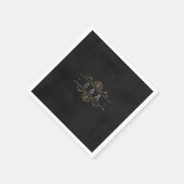 Elegant modern klassiek monogram voor het bruiloft servetten (Hoek)