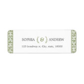 Elegant modern klassiek retouradres etiket (Voorkant)