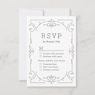 Elegant modern klassiek wijnjaar RSVP Kaartje