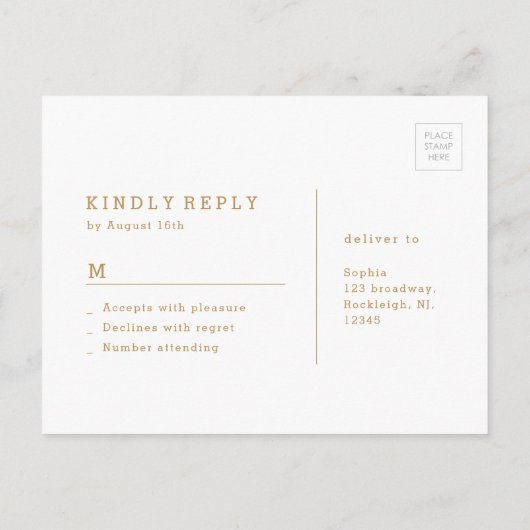 Elegant modern klassiek wijnjaar RSVP Uitnodiging Briefkaart (Achterkant)