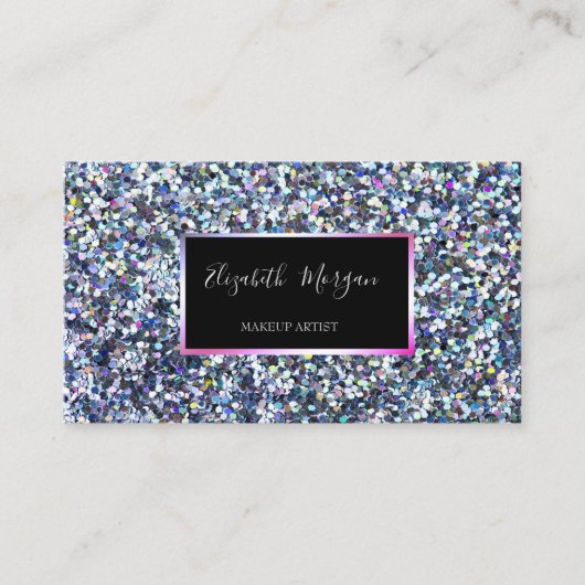 Elegant modern kleurrijk glitter, Lijst Visitekaartje (Voorkant)