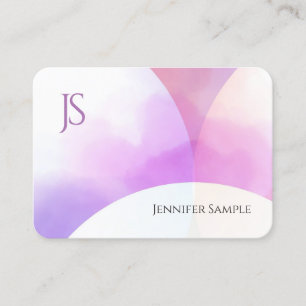 Elegant modern kleurrijk minimalistisch monogram e visitekaartje