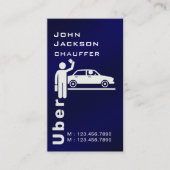 Elegant Modern Koninklijk Blauw QR code Chauffeur Visitekaartje (Voorkant)