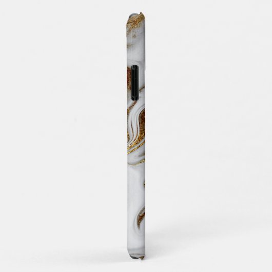 Elegant modern kopergoud en witte marmer Case-Mate iPhone case (Achterkant/rechts)