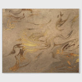 Elegant modern kopergoudmarmer cadeaupapier (Vlak)