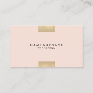 Elegant modern Kraft bedrukt Gold Chic Pastel Roze Visitekaartje