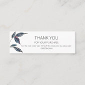 Elegant Modern Leafy Logo Dank u Visitekaartje (Voorkant)