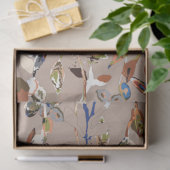 Elegant Modern Leaves Berries Waterverf Floral Tissuepapier (Geschenk)