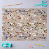 Elegant Modern Leaves Berries Waterverf Floral Tissuepapier (Craft)