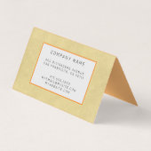 Elegant modern lederen goud visitekaartjes (Achterkant)