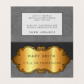 Elegant modern lederen goud visitekaartjes (Buitenkant ongevouwen)