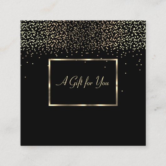 Elegant modern Lijst, Confetti Kortingskaartje (Voorkant)