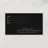 Elegant modern Lijst, Gold Confetti Black Kortingskaartje (Achterkant)