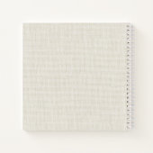 Elegant modern linen Wedding Guest Book Notitieboek (Achterkant)