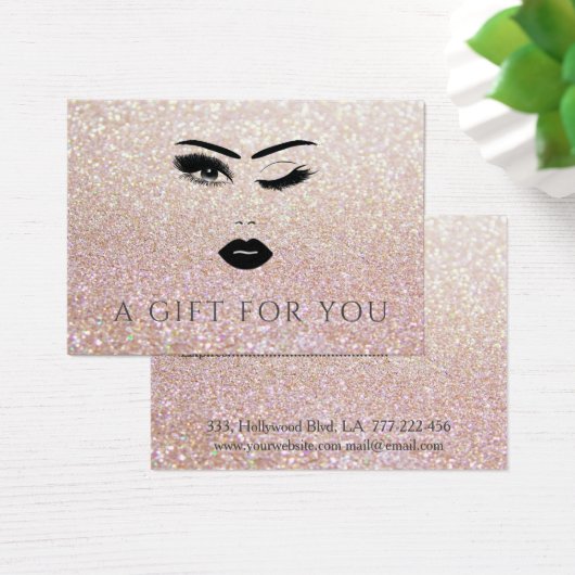 Elegant modern luxe meisje visitekaartje (Bureau)