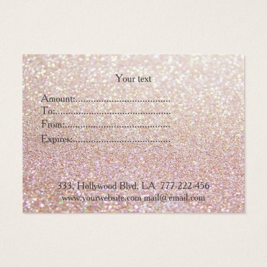 Elegant modern luxe meisje visitekaartje (Achterkant)